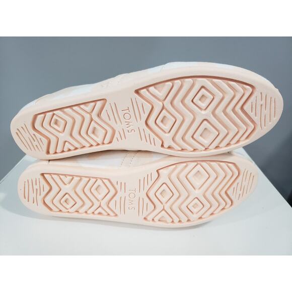 NEW Toms Alpargata Peach Cow Print 8.5 Slip On Farmer Rodeo Ranch Shoe Pink - Picture 5 of 7